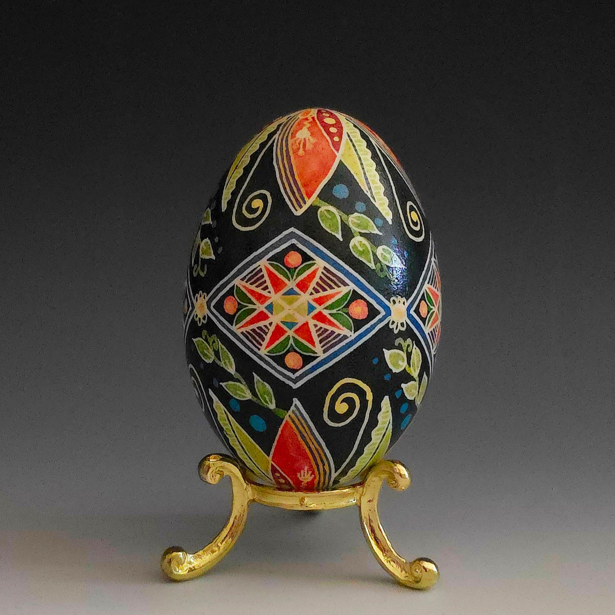 "Palma" Hand painted Goose Egg