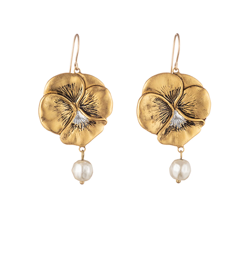 Pansy Drop Earring