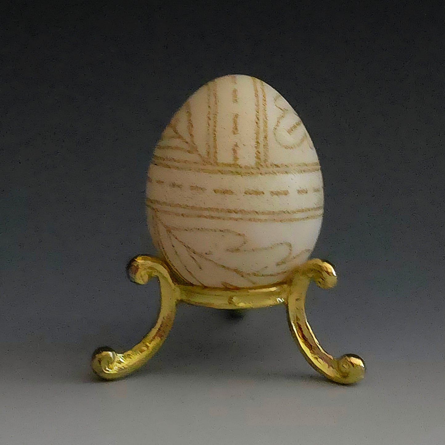 "Plant" Hand Painted Guinea Hen Egg