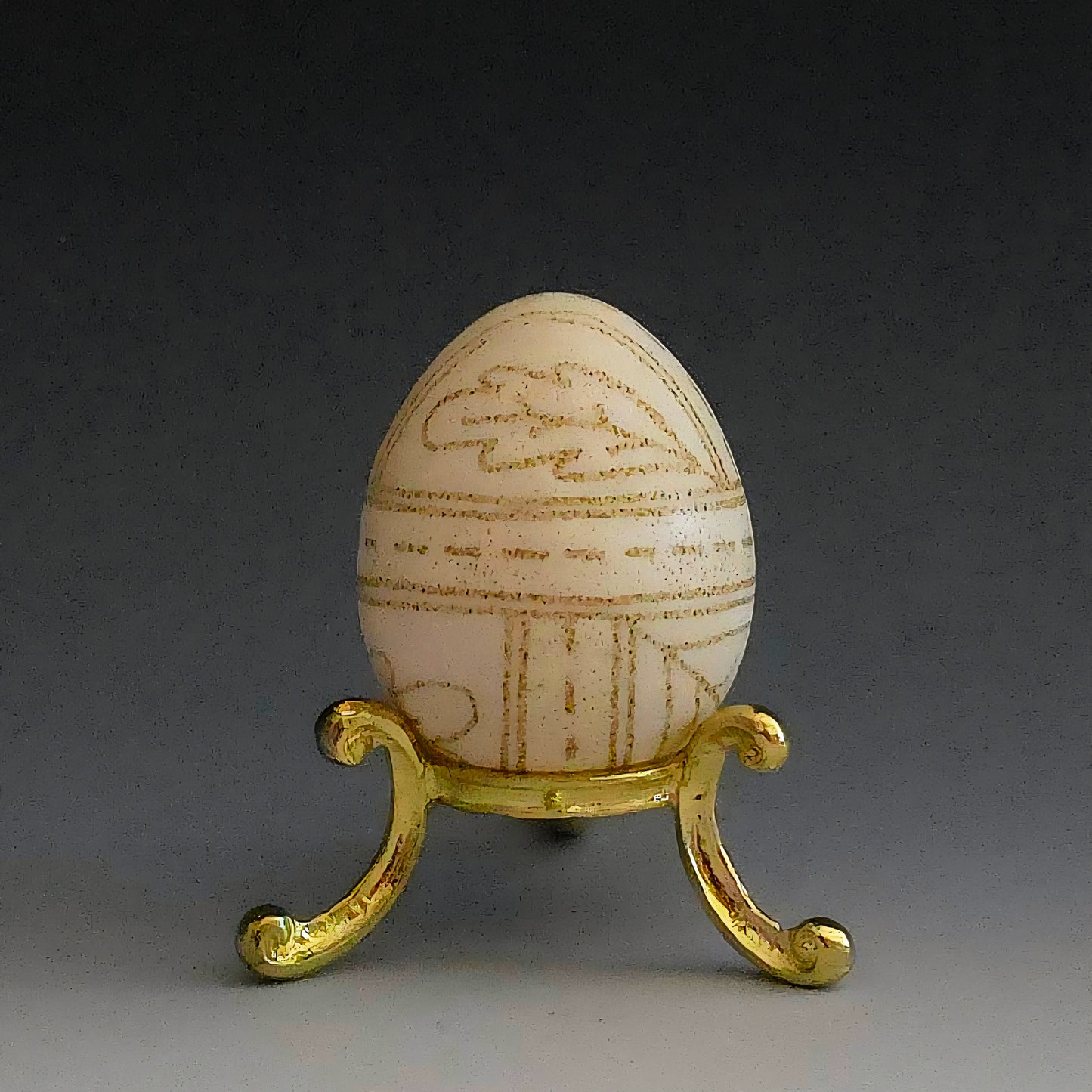 "Plant" Hand Painted Guinea Hen Egg