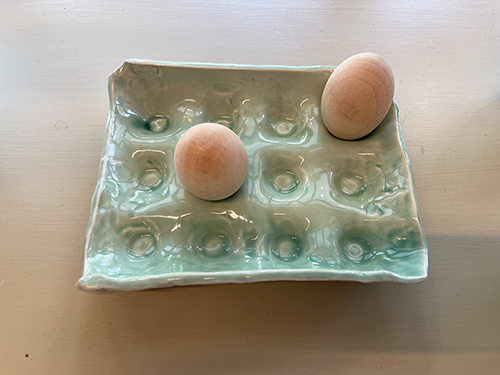 Handmade Egg Carton x 12 Celadon