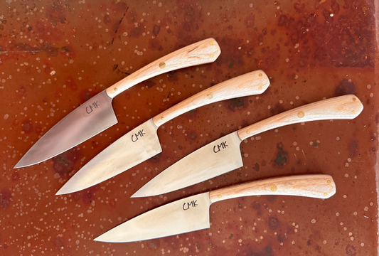 Handmade Steak Knife Set of 4 - Light Maple