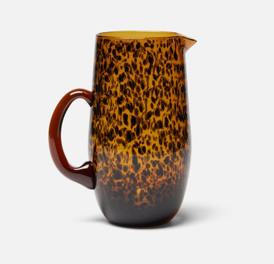 Glass Tortoise Shell Pitcher