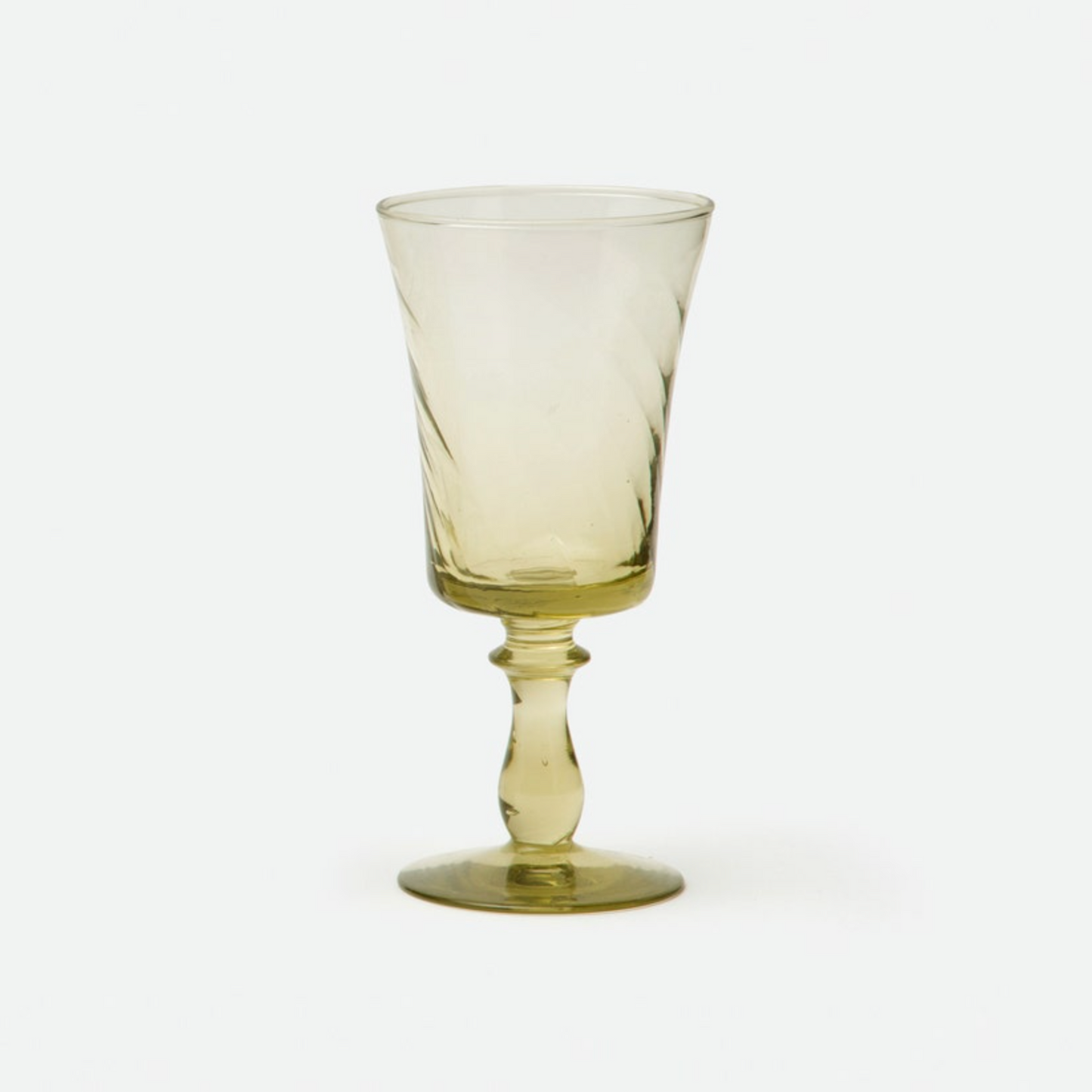 Spiral Wine Glass in Green