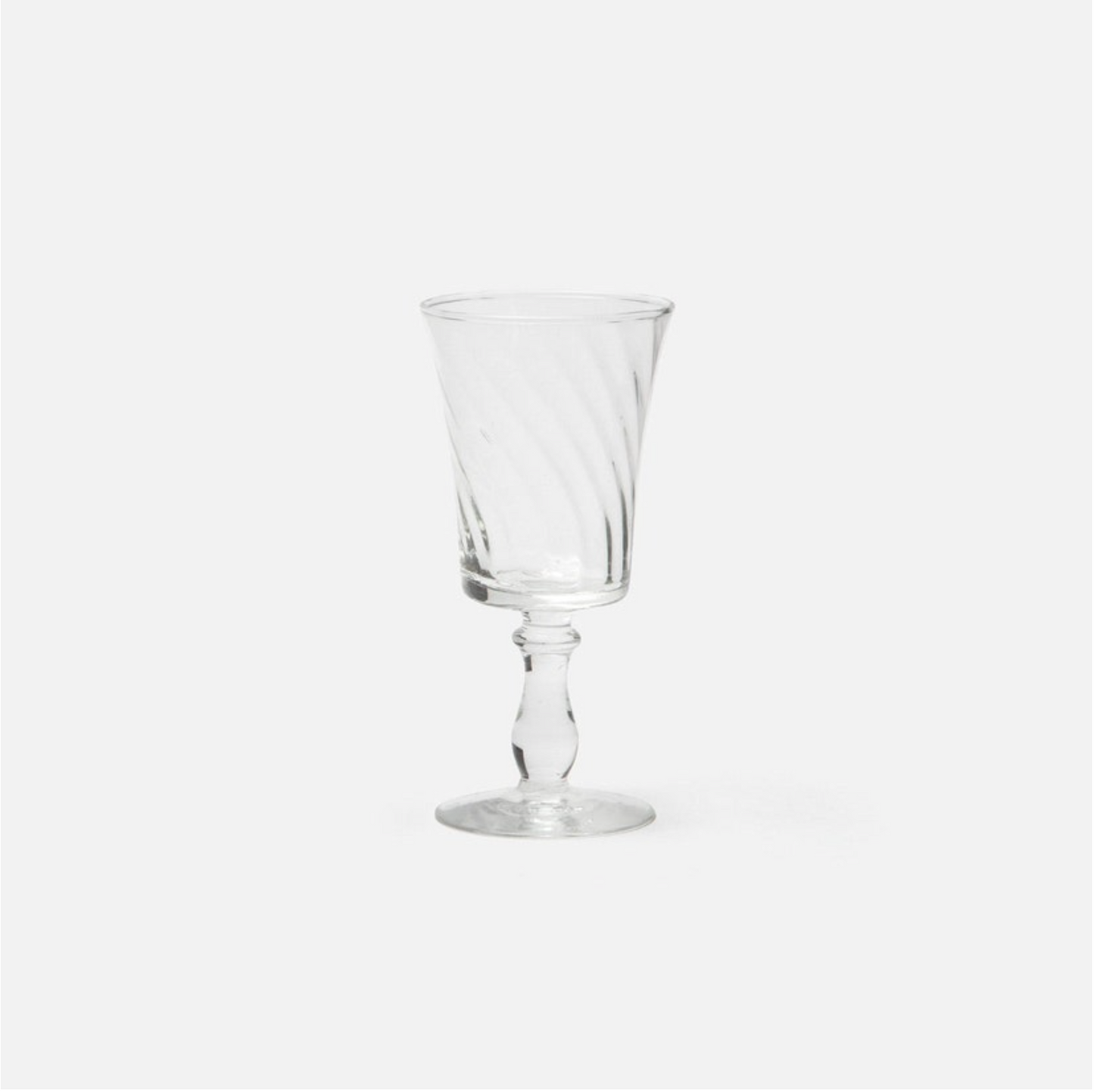 Spiral Wine Glass in Clear
