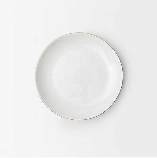 Gold-Rimmed Dinner Plate