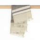 Belgian Linen Guest Towel Beeswax Stripe