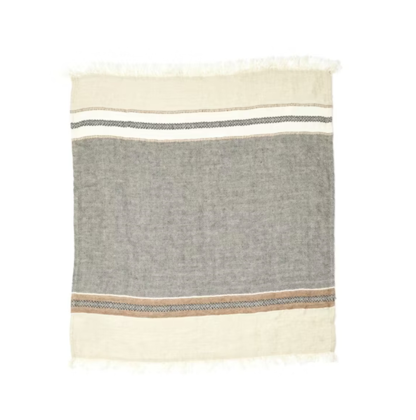 Belgian Linen Guest Towel Beeswax Stripe