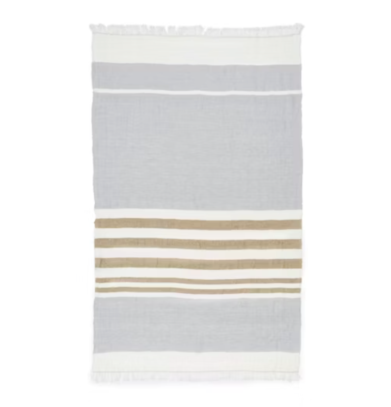 Belgian Linen Guest Towel - Ash Stripe