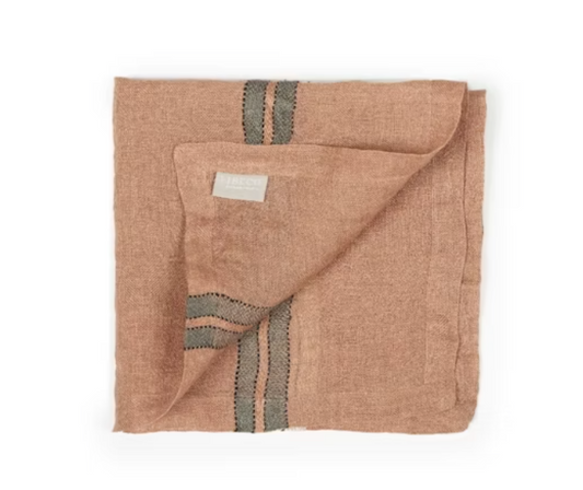 Belgian Linen Napkin - Mojave Stripe