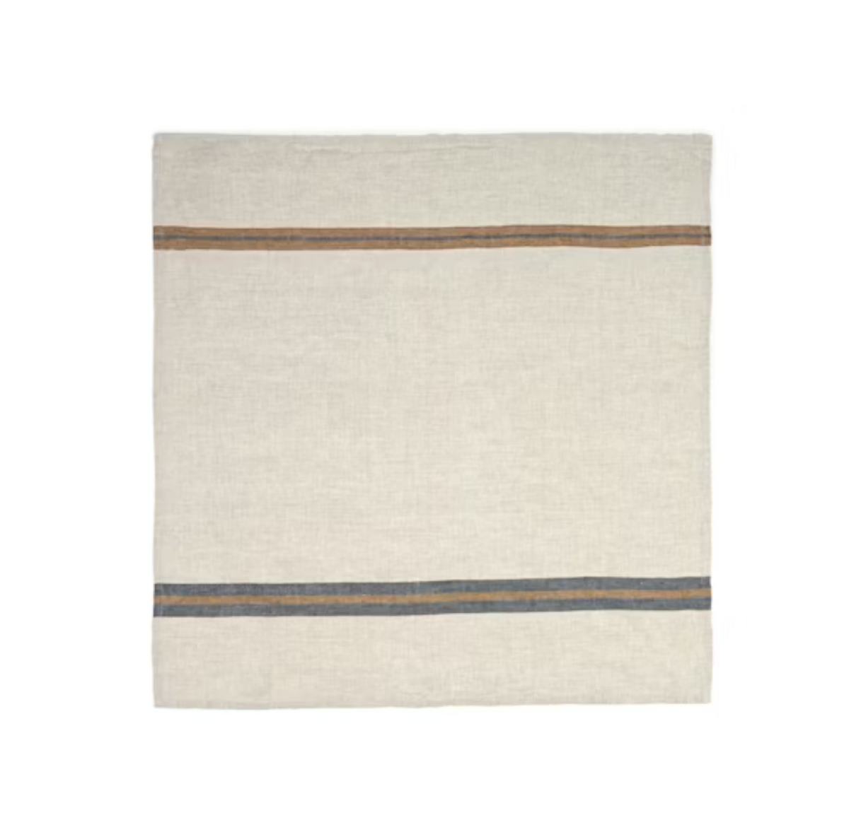 Light Gray Belgian Linen Tea Towel - Nairobi Stripe 100 Main