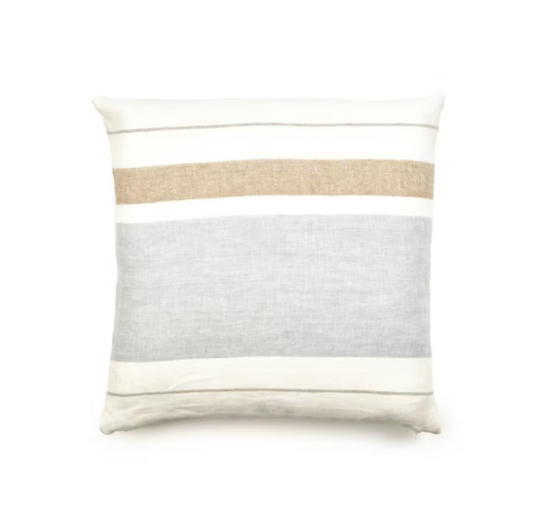 The Belgian Pillow Cover - Oyster Stripe