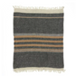 Belgian Linen Guest Towel - Black Stripe