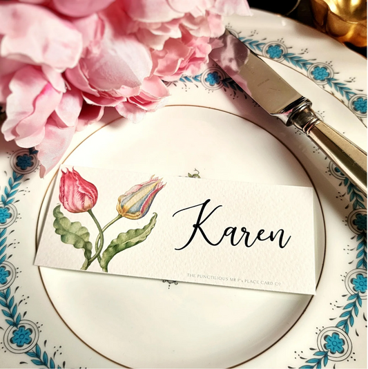 "Parrot Tulips" Place Cards
