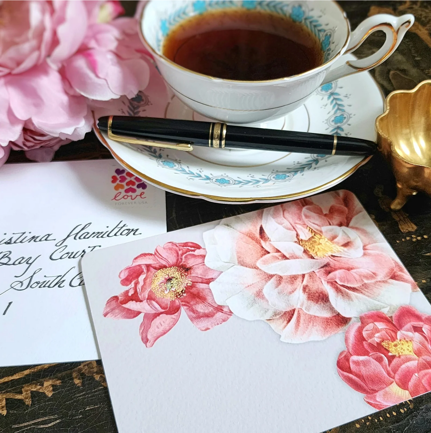 "Peony" Note Card II