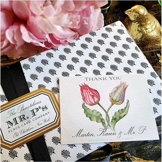Lavender Parrot Tulips Gift Notes Mr. P's Place Card Co.