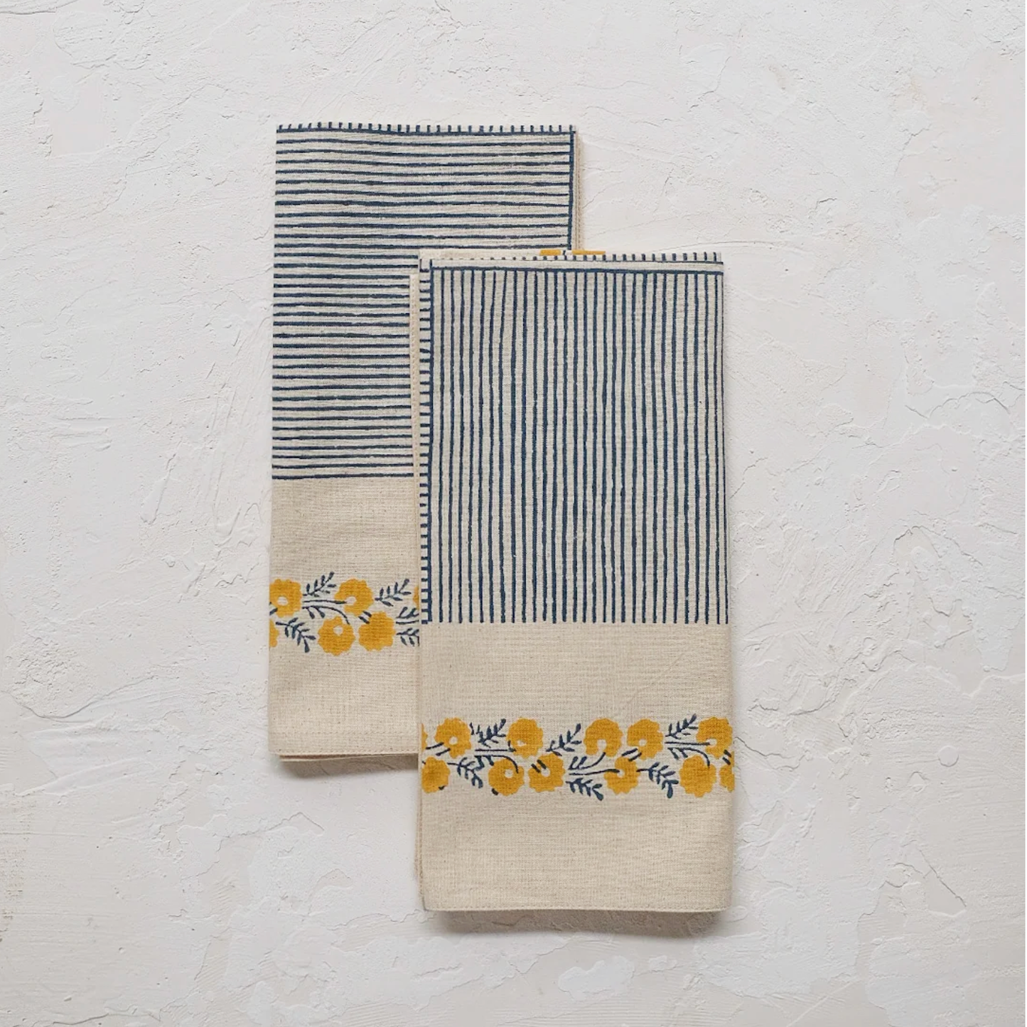 Mehak Block-printed Napkins in Daffodil - Set of 4
