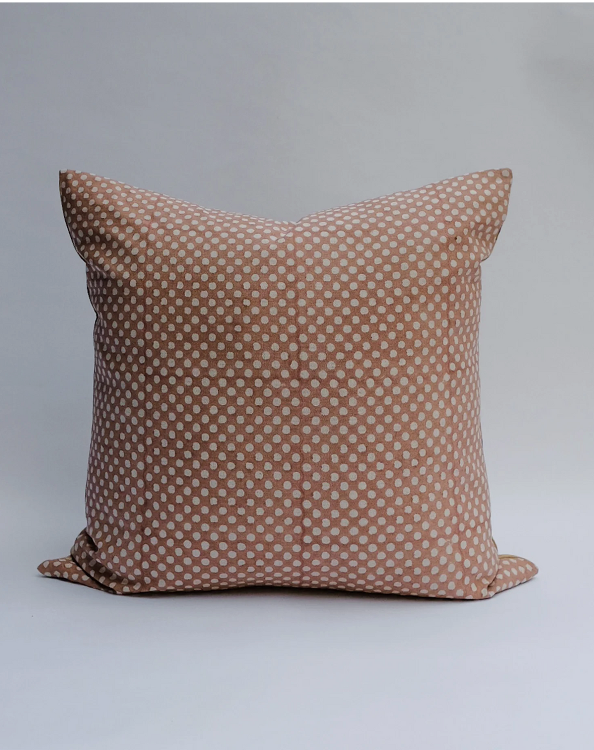 Dark Gray Sara - Hand Block-printed Linen Pillowcase in Harvest Soil to Studio