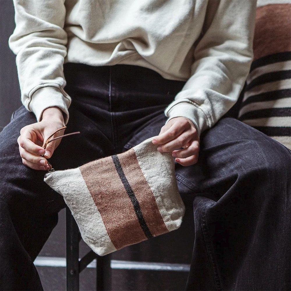 Belgian Linen Pouch - Inyo 9"x6"