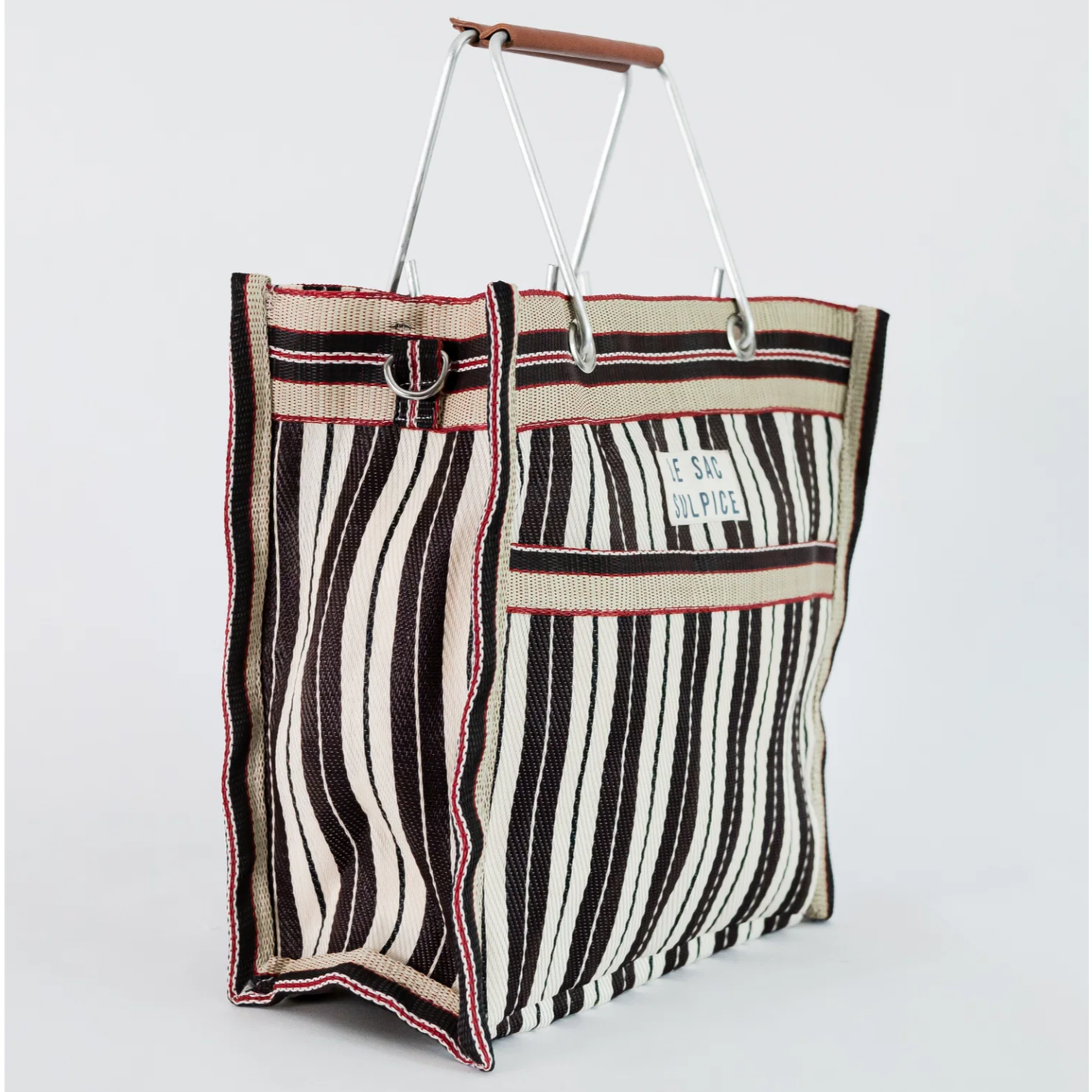 Palma Mini Metal Handle Tote in Cacao