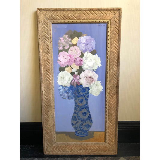 TALL VASE WITH PEONIES