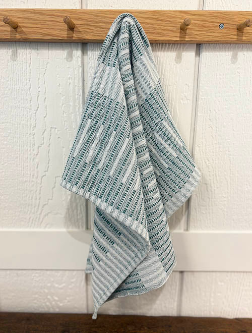 Handwoven Cotton Kitchen Towel in Teal