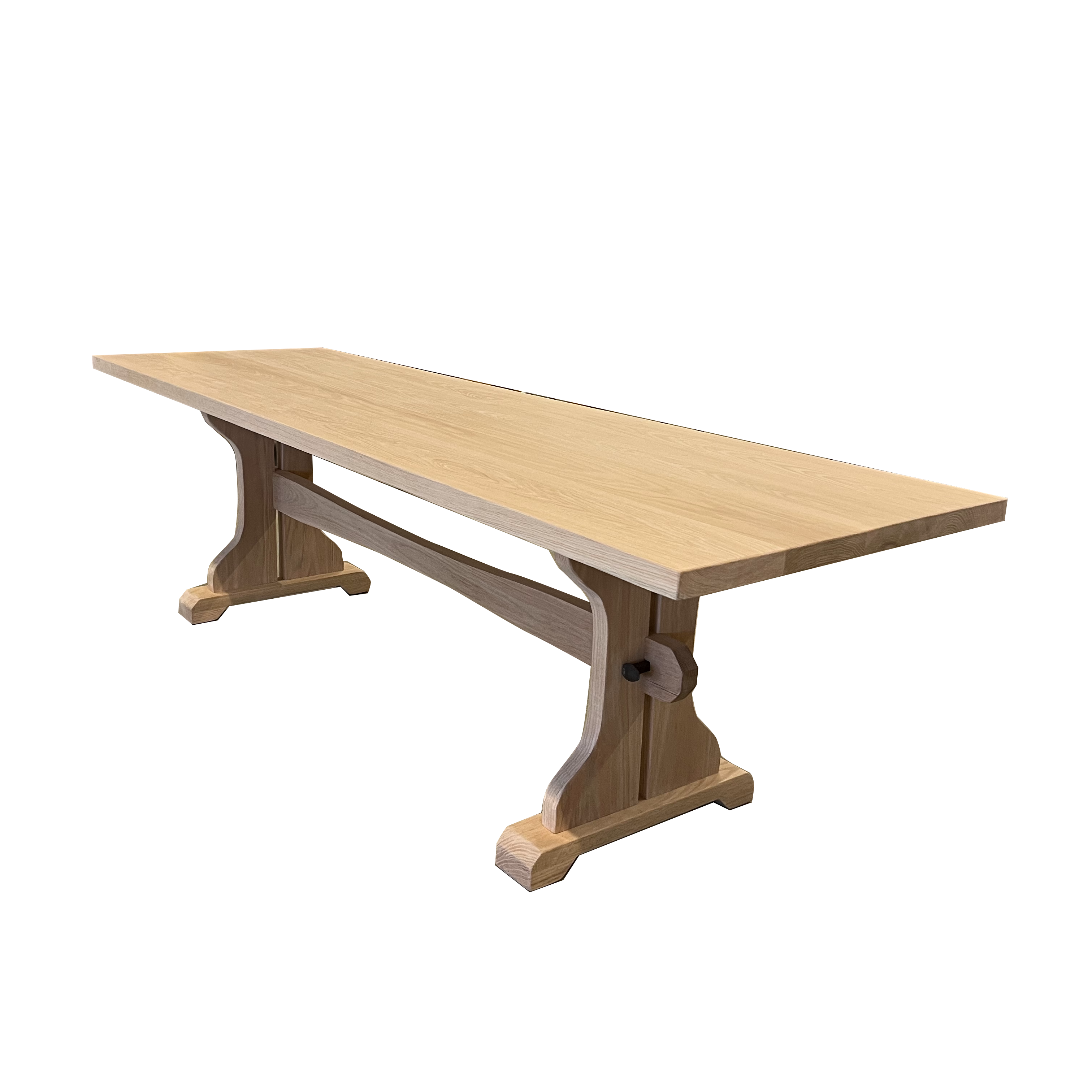Treble Table Red Oak Trestle Table – 100 Main