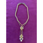 Vertebrae Necklace - Gold Plated Bronze with Sterling Silver Beads