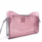 Jeffy Clutch in Pink Tulle PVC