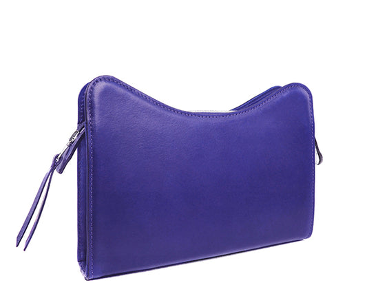 Jeffy Clutch in Purple Iris Lambskin