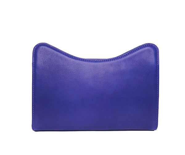 Jeffy Clutch in Purple Iris Lambskin