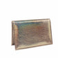 Folded Card Wallet in Gold Pixel Leather