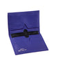 Folded Card Wallet in Blue Iris Leather