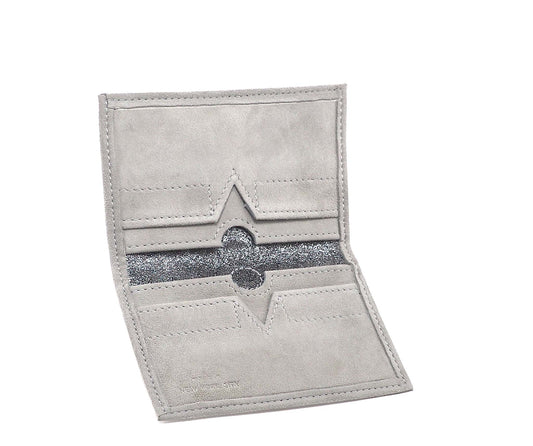 Folded Card Wallet in Putty Suede