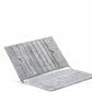 Folded Long Wallet in Washed Denim Suede