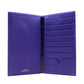 Folded Long Wallet in Blue Iris Leather