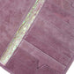 Folded Long Wallet in Plum Leather / Iridescent Crinkle