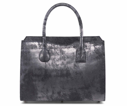 Highline 130 Pony-Hair Handbag in Vintage Gunmetal