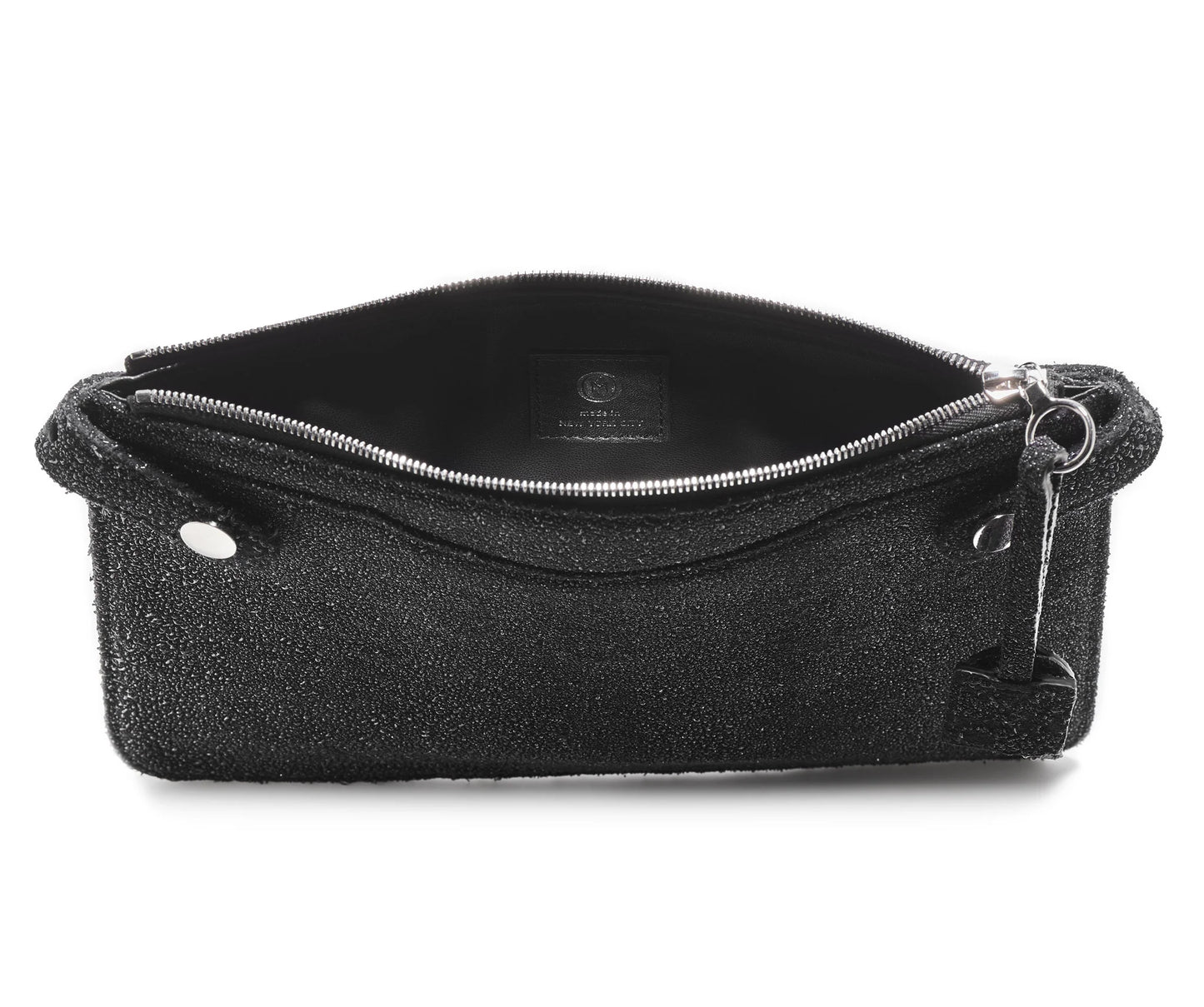 Highline Pouch in Sparkling Black Caviar-Coated Lambskin