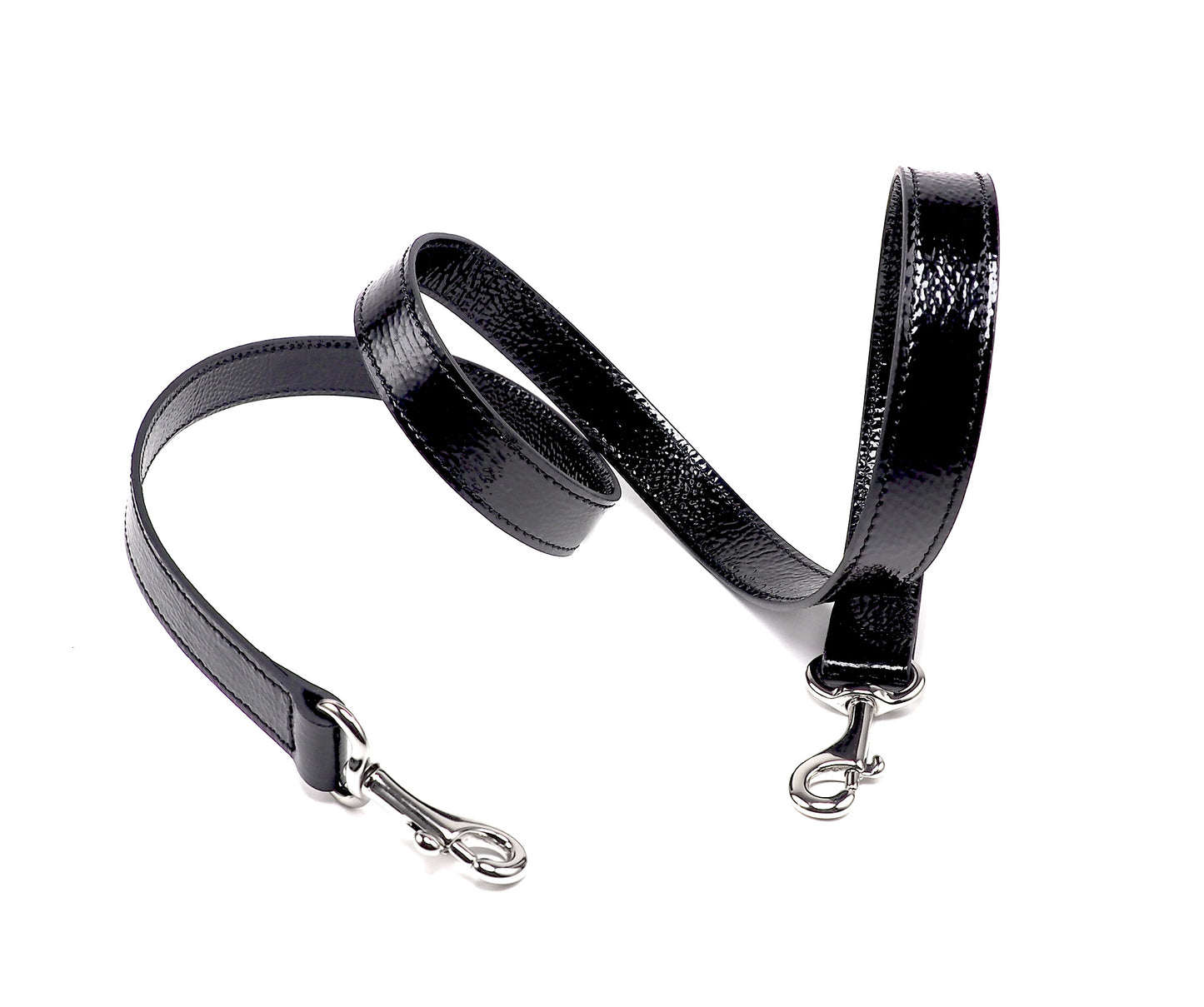 Long Strap in Smooth Black Leather