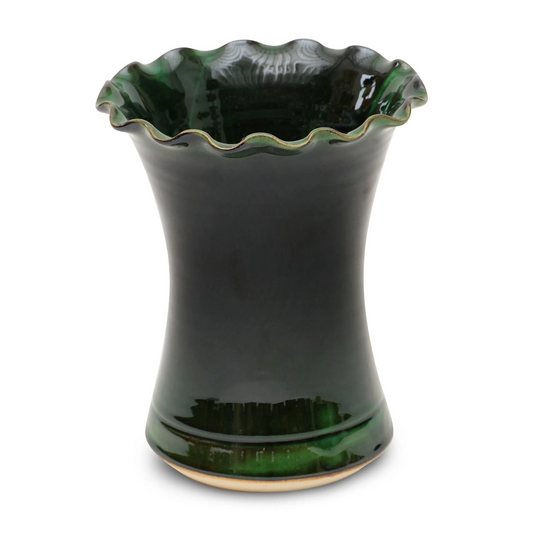 Wide Mouth Carafe Vase in Jade