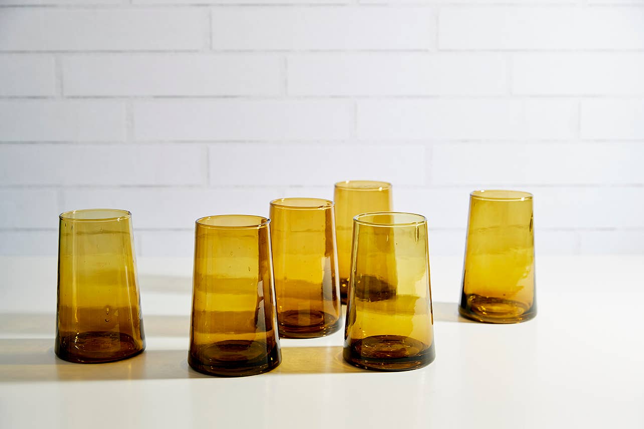 Moroccan Cone Glass - Amber