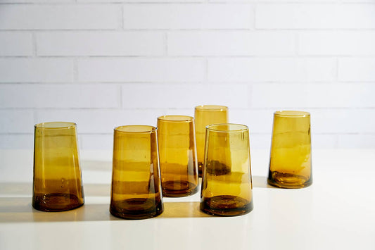 Moroccan Cone Glass - Amber