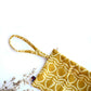 Stocking Stuffers | Block Print Golden Hand Clutch - Jali