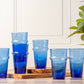 White Smoke Moroccan Beldi Glassware - Blue: Blue Verve Culture