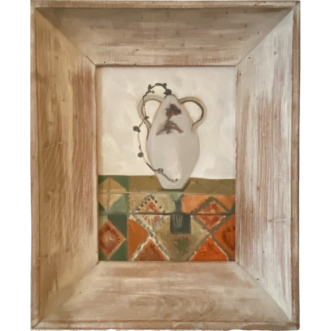Dark Gray EARTHENWARE JUG ON CHEST John Funt