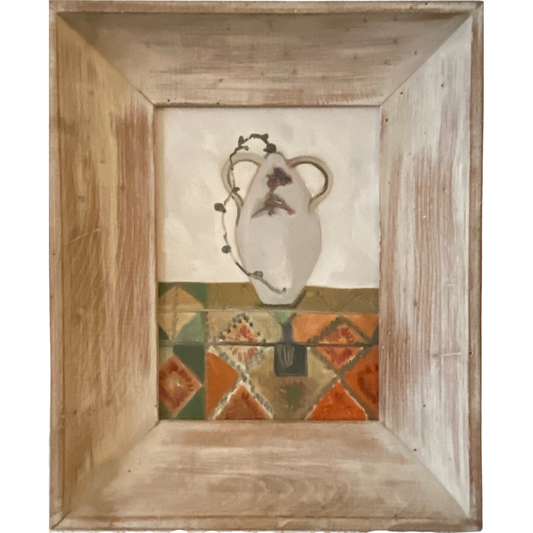 EARTHENWARE JUG ON CHEST