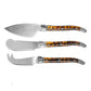 3-Piece Tortoise Shell Cheese Knife Set