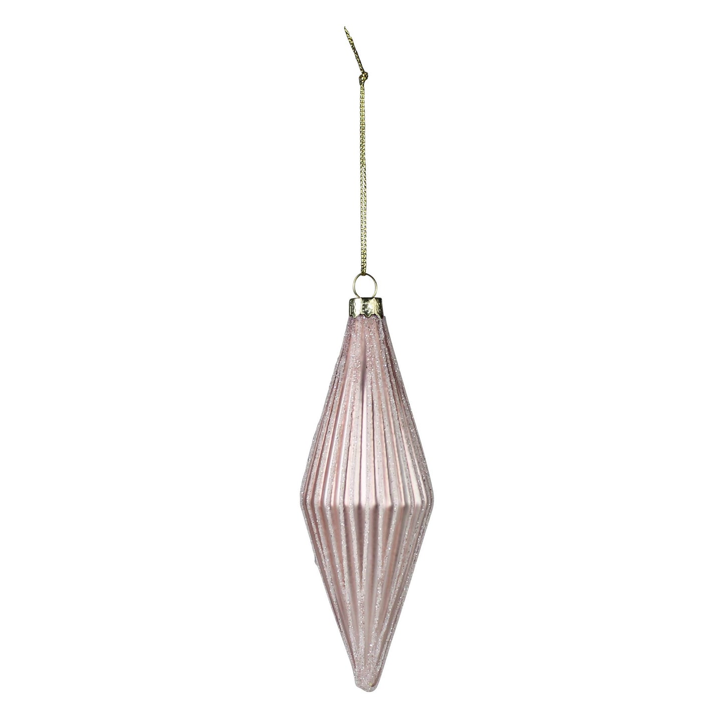 Glass Ribbed Rhombus Ornament
