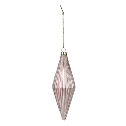 Glass Ribbed Rhombus Ornament